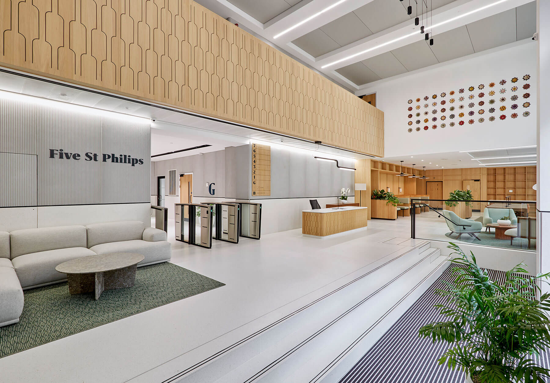Interior view of spacious reception area
